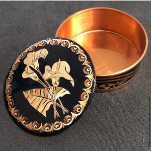 Vintage copper trinket dish